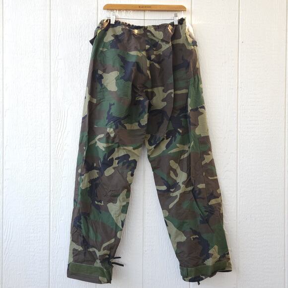 Vtg ORC Army Camo Rain Pants M Waterproof Trousers Gorpcore Hiking Outdoors EUC - Picture 6 of 8